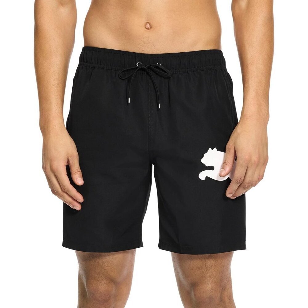 Puma Mens Size Small Standard Volley Board Short Swim Trunks in Black $44 546